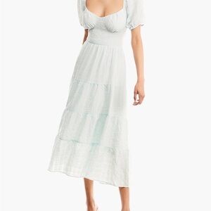 Elegant Light Blue Maxi Dress